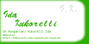 ida kukorelli business card